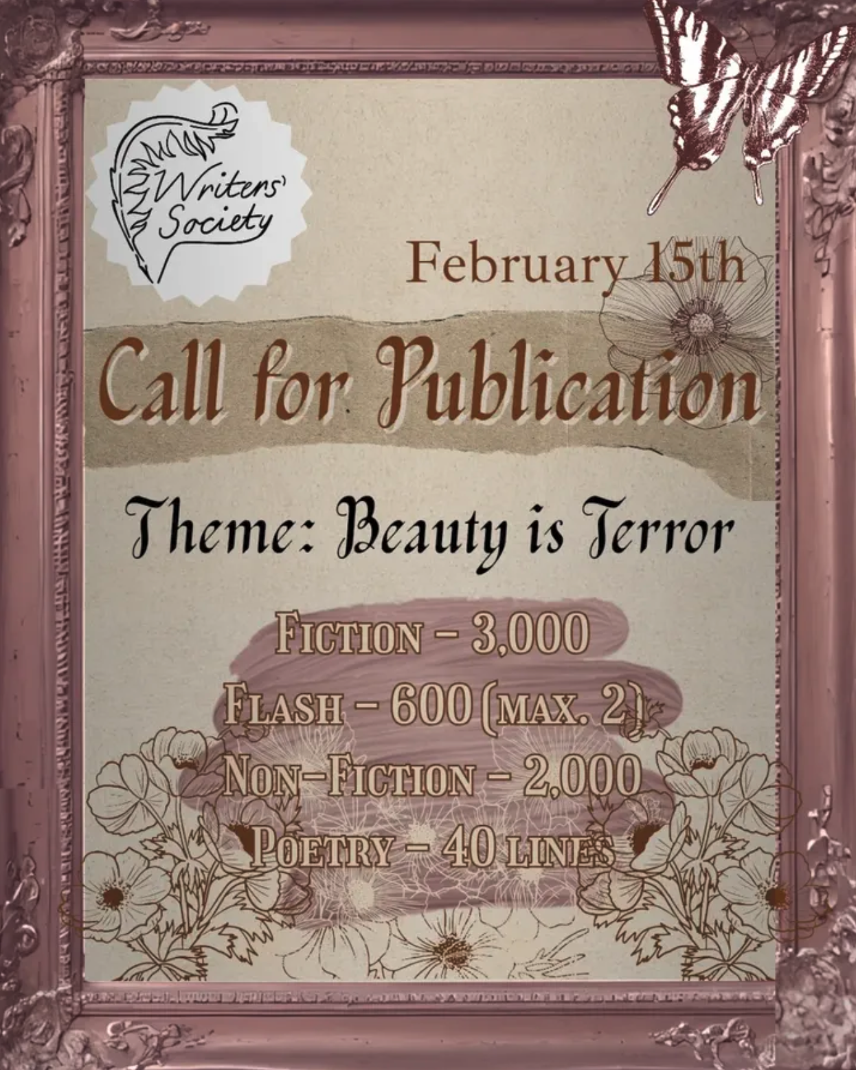 Call for Publication — Beauty is Terror